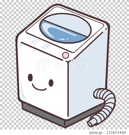 可愛的洗衣機插圖 可愛的洗衣機插圖 123853489
