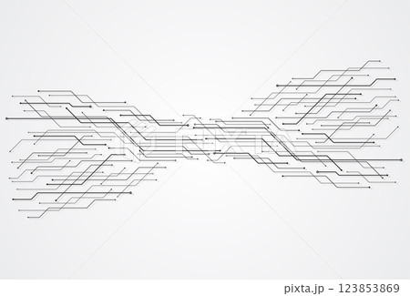 Abstract technology digital background with circuit board diagram on white background. Electronic motherboard illustration. Communication and engineering concept. Vector illustration 123853869