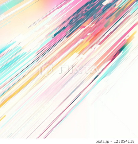 柔らかな光の流れ、パステルカラーの抽象アート 123854119