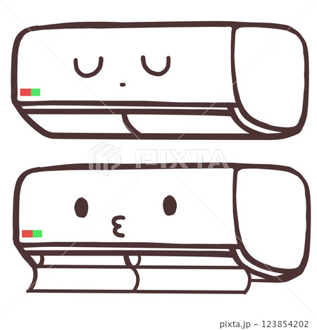 かわいいエアコンのイラスト 123854202