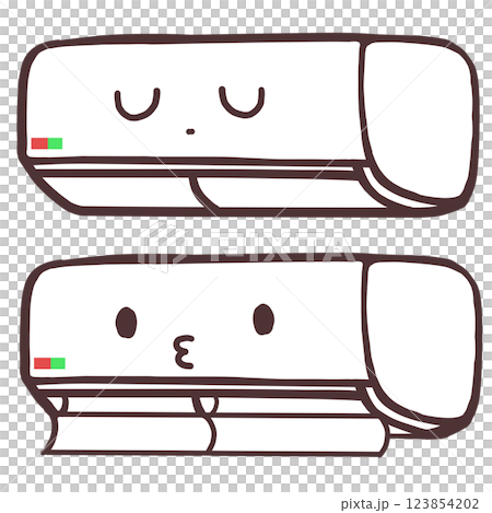 かわいいエアコンのイラスト 123854202