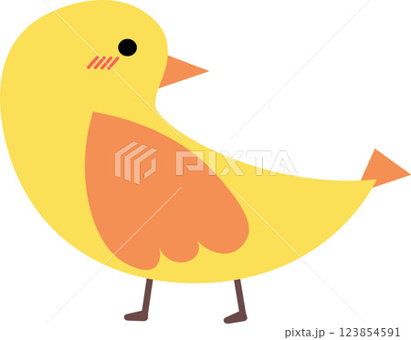 cute yellow duck isolated on white background 123854591