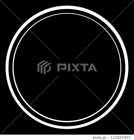 白いシンプルな円のフレーム 白いシンプルな円のフレーム 123855003