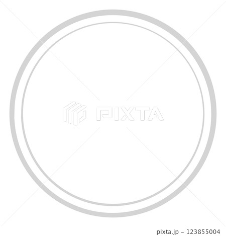 グレーのシンプルな円のフレーム グレーのシンプルな円のフレーム 123855004