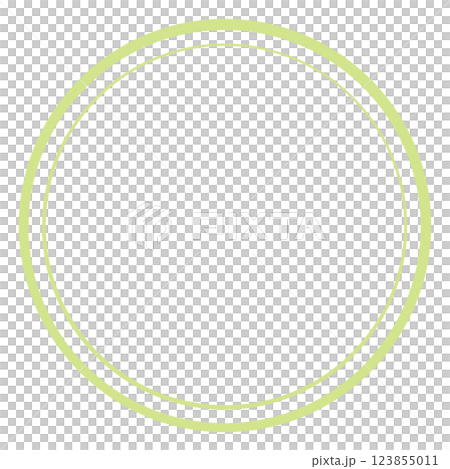 Yellow-green simple circle frame 123855011