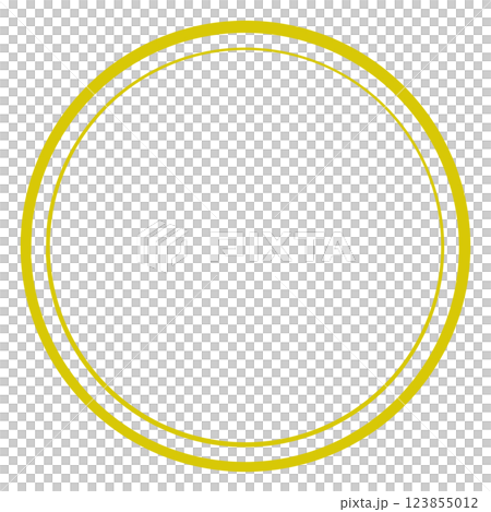 Yellow simple circle frame Yellow simple circle frame 123855012