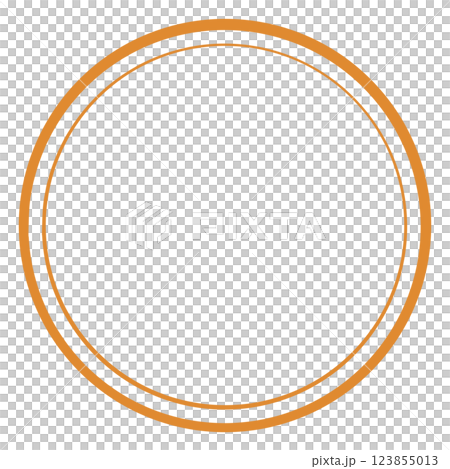 Orange simple circle frame 123855013