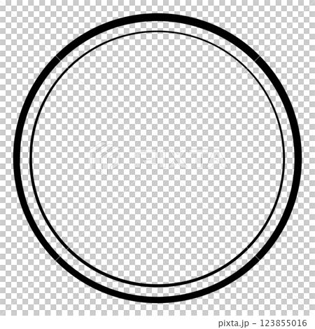 Black simple circle frame 123855016