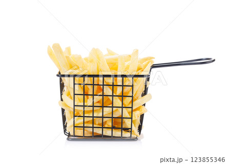 French fries isolated on a white background French fries isolated on a white background 123855346