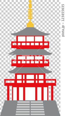 日本の文化的な建物・神社・文化遺産 日本の文化的な建物・神社・文化遺産 123855635