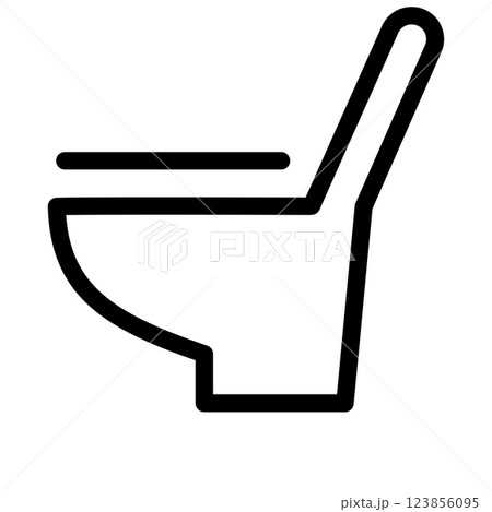 使いやすい黒線ピクトグラム　洋式トイレ 123856095