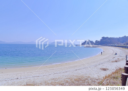 海　快晴 123856349