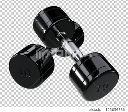 Two blank Round Dumbbells with number 10, black weightlifting gym equipment Two blank Round Dumbbells with number 10, black weightlifting gym equipment 123856786
