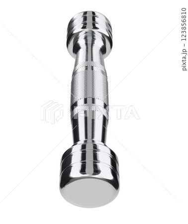 Blank Round Dumbbell, chrome weightlifting gym equipment top view 123856810