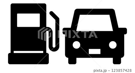 ガソリン給油のアイコン ガソリン給油のアイコン 123857428