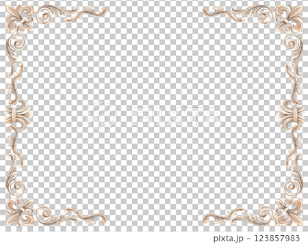 Vintage baroque frame in the form of a rectangular frame with a pattern of swirls and curls. Watercolor illustration frame for wedding, Valentine's Day, anniversary, birthday, cards, posters, banners Vintage baroque frame in the form of a rectangular frame with a pattern of swirls and curls. Watercolor illustration frame for wedding, Valentine's Day, anniversary, birthday, cards, posters, banners 123857983