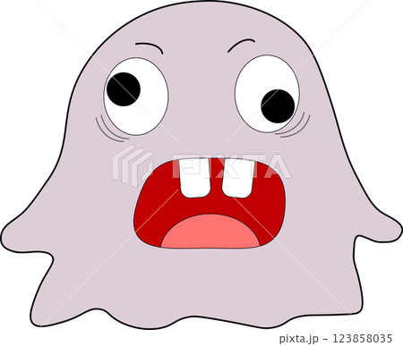 Hand drawn ghost character illustration. Hand drawn ghost character illustration. 123858035