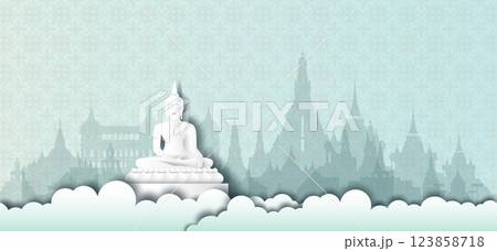 915  Buddha statue symbol. 123858718