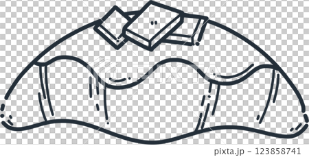Chocolate butter Croissant monoline drawing clipart Chocolate butter Croissant monoline drawing clipart 123858741