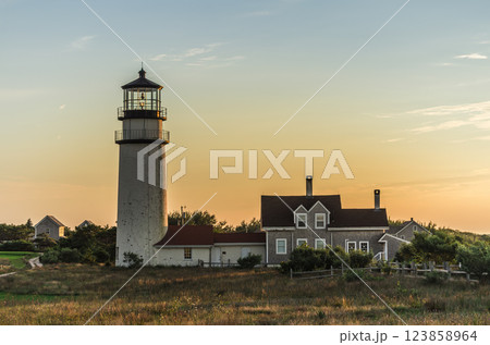 Ligghthouse Highland Light, also known as Cape Cod Light, Massachusetts, United States, North America 123858964