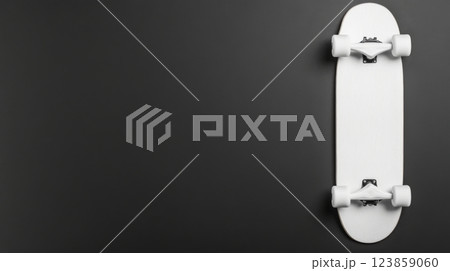 Blank White Old School Skateboard 123859060