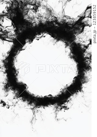 Smoke Ring on White Abstract Design 123859152
