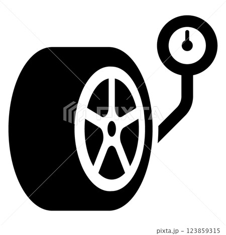 タイヤと空気圧チェックのアイコン 123859315