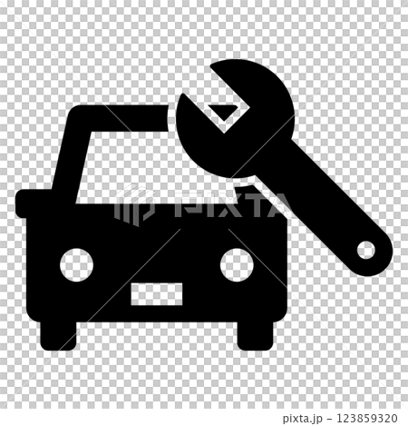 car and spanner icon 123859320