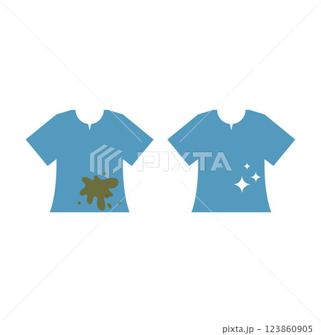 Two blue shirts icon Two blue shirts icon 123860905