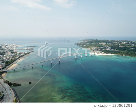 沖縄本島　沖縄本島北部ビーチ　北部ビーチ　沖縄ビーチ　ビーチ 123861291