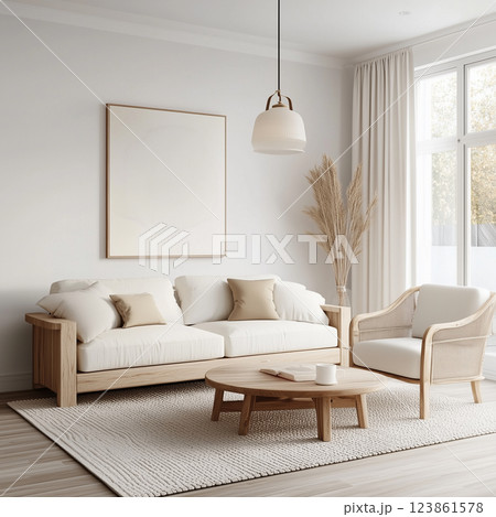 住宅イメージ　ナチュラル北欧風 123861578