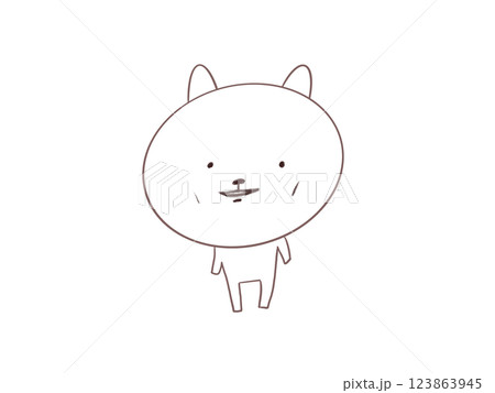 体調悪いけど無理してる猫 体調悪いけど無理してる猫 123863945