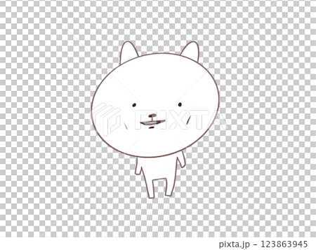 一隻身體不舒服但強迫自己走路的貓 一隻身體不舒服但強迫自己走路的貓 123863945