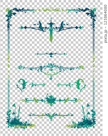 大自然的常春藤框架插圖集 4 大自然的常春藤框架插圖集 4 123864080