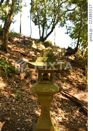 祐徳稲荷神社　奥の院の参道途中の石灯籠 123865317