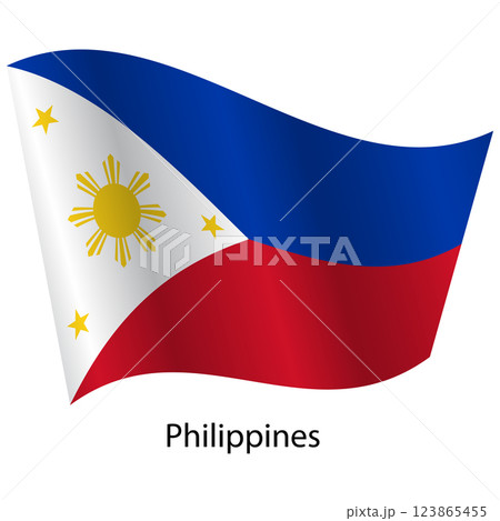 Flag of the country Philippines on a white background 123865455