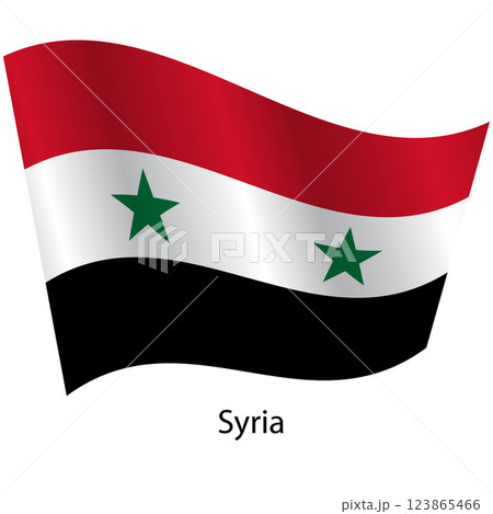 Flag of the country Syria on a white background 123865466