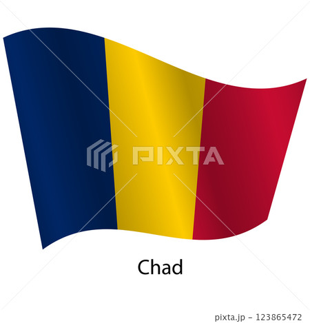 Flag of the country Chad on a white background Flag of the country Chad on a white background 123865472