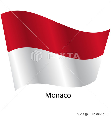 Flag of the country Monaco on a white background Flag of the country Monaco on a white background 123865486