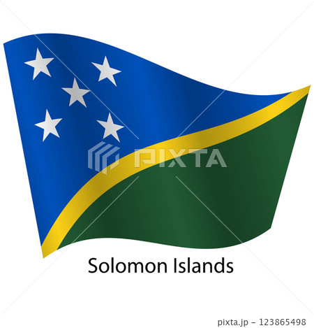 Flag of the country Solomon Islands on a white background Flag of the country Solomon Islands on a white background 123865498