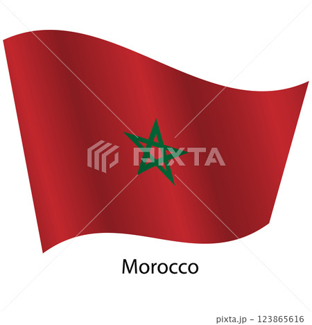 Flag of the country Morocco on a white background 123865616