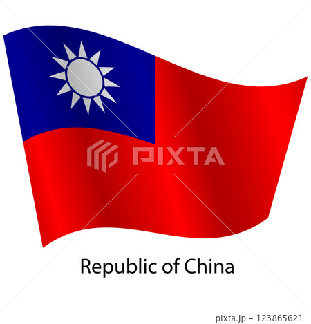 Flag of the country Republic of China on a white background 123865621
