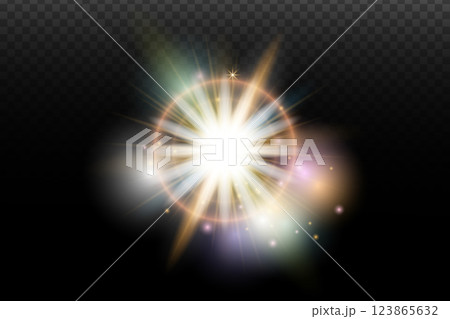 vector illustration of a bright light effect 123865632