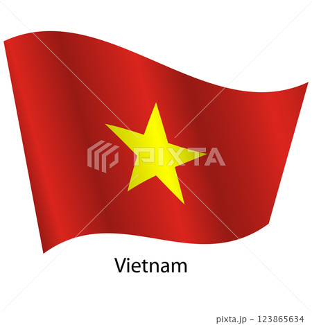 Flag of the country Vietnam on a white background 123865634