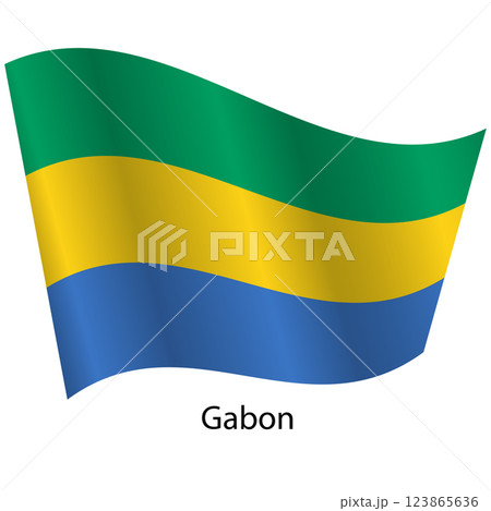 Flag of the country Gabon on a white background Flag of the country Gabon on a white background 123865636
