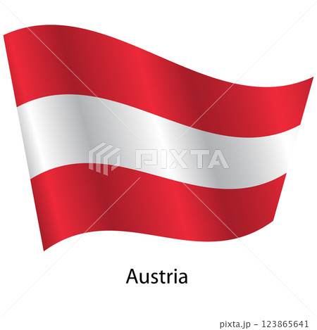 Flag of the country Austria on a white background 123865641