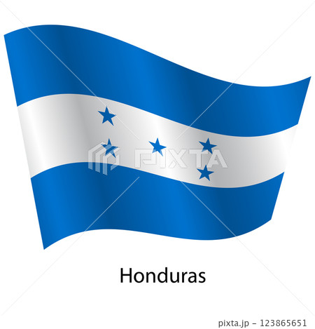 Flag of the country Honduras on a white background 123865651