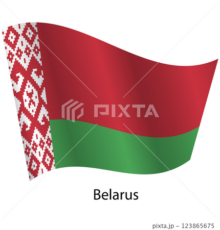 Flag of the country Belarus on a white background 123865675