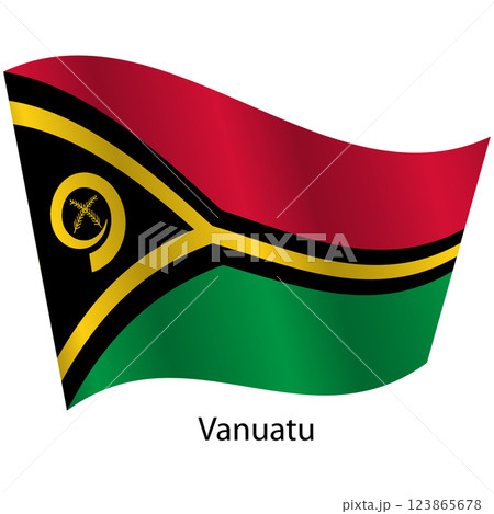 Flag of the country Vanuatu on a white background 123865678