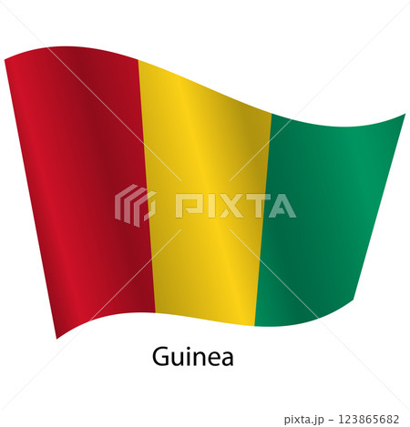 Flag of the country Guinea on a white background Flag of the country Guinea on a white background 123865682